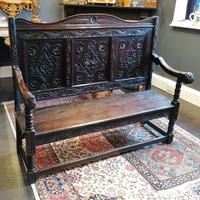 Stunning Heavily Carved Gothic Revival Oak Settle (14 of 14) Stunning Heavily Carved Gothic Revival Oak Settle (14 of 14)