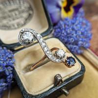 Antique Edwardian 15ct Gold Diamond & Sapphire Upfinger Dress Ring (2 of 12) Antique Edwardian 15ct Gold Diamond & Sapphire Upfinger Dress Ring (2 of 12)