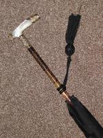 Antique Mother of Pearl Black Canopy Parasol -18 Carat GP W/Vacant Cartouche (8 of 15) Antique Mother of Pearl Black Canopy Parasol -18 Carat GP W/Vacant Cartouche (8 of 15)