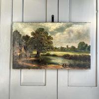 Antique English River Landscape Oil Painting After Constable Signed R Watts 1843 (2 of 10) Antique English River Landscape Oil Painting After Constable Signed R Watts 1843 (2 of 10)