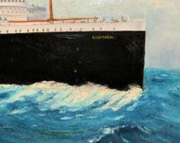 Huge Stunning Antique Seascape Oil Painting of Cunard's RMS Lusitania Ship c.1918 (5 of 16) Huge Stunning Antique Seascape Oil Painting of Cunard's RMS Lusitania Ship c.1918 (5 of 16)