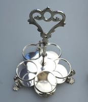 A Fine Silver Plate Warwick Type Cut Glass 5 Bottle Cruet C.1863/64 (6 of 9) A Fine Silver Plate Warwick Type Cut Glass 5 Bottle Cruet C.1863/64 (6 of 9)
