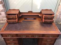 Antique Oak Pedestal Writing Desk (Pri) (9 of 13) Antique Oak Pedestal Writing Desk (Pri) (9 of 13)