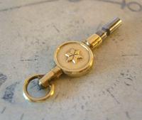 Antique Pocket Watch Chain Fob 1890s Brass & Steel Swivel Key Size 7 (5 of 8) Antique Pocket Watch Chain Fob 1890s Brass & Steel Swivel Key Size 7 (5 of 8)