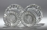 Pair of early 19th century Anglo Irish round, cut glass salts (3 of 3) Pair of early 19th century Anglo Irish round, cut glass salts (3 of 3)