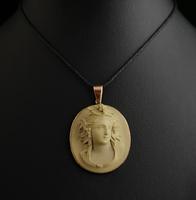 Antique Lava Cameo Pendant, 9ct Rose Gold (9 of 14) Antique Lava Cameo Pendant, 9ct Rose Gold (9 of 14)