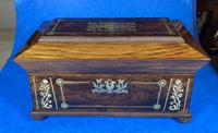 Regency Rosewood Brass Foliate Inlaid Tea Caddy (4 of 15) Regency Rosewood Brass Foliate Inlaid Tea Caddy (4 of 15)