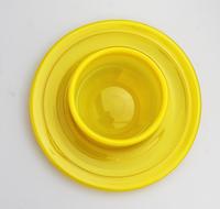 Erik Hoglund : Scandinavian Kosta Boda Art Glass Large Canary Yellow Bowl & Saucer c.1960 (3 of 10) Erik Hoglund : Scandinavian Kosta Boda Art Glass Large Canary Yellow Bowl & Saucer c.1960 (3 of 10)