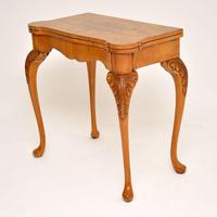 Antique Queen Anne Style Burr Walnut Card Table (4 of 11) Antique Queen Anne Style Burr Walnut Card Table (4 of 11)