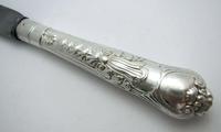 Rare Victorian Coburg Pattern Sterling Silver Antique Large 10½" Table/dinner Knife, Chawner & Co, Sheffield Cutlery (7 of 10) Rare Victorian Coburg Pattern Sterling Silver Antique Large 10½" Table/dinner Knife, Chawner & Co, Sheffield Cutlery (7 of 10)