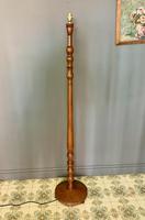 Tall Antique Wooden Standard / Floor Lamp