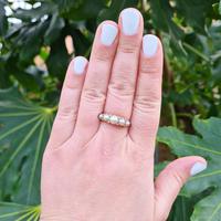Vintage 18ct Gold Five Cultured Pearl & Diamond Ring, Original Case (5 of 9) Vintage 18ct Gold Five Cultured Pearl & Diamond Ring, Original Case (5 of 9)