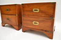 Pair of Antique Military Campaign Yew Wood Bedside Chests (4 of 9) Pair of Antique Military Campaign Yew Wood Bedside Chests (4 of 9)