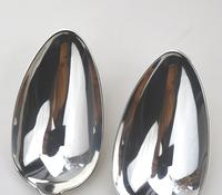 Good Pair of Antique Georgian Solid Silver Serving Table Spoons - London 1814 (5 of 6) Good Pair of Antique Georgian Solid Silver Serving Table Spoons - London 1814 (5 of 6)