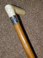 Antique Hallmarked 1923 Silver Walking Cane With Malacca Shaft 'LHB' (9 of 13) Antique Hallmarked 1923 Silver Walking Cane With Malacca Shaft 'LHB' (9 of 13)