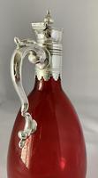 Cranberry & Silver Plated Claret Jug c.1900 (4 of 7) Cranberry & Silver Plated Claret Jug c.1900 (4 of 7)