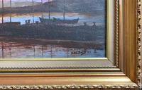 Sunset - Large Attractive Original 20th Century Vintage Seascape Oil Painting (10 of 12) Sunset - Large Attractive Original 20th Century Vintage Seascape Oil Painting (10 of 12)