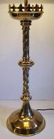 19th Century Gothic Brass Candlesticks Polished & Converted to Table Lamps (4 of 5) 19th Century Gothic Brass Candlesticks Polished & Converted to Table Lamps (4 of 5)