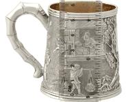 Chinese Export Silver Christening Mug - Antique c.1800 (12 of 12) Chinese Export Silver Christening Mug - Antique c.1800 (12 of 12)