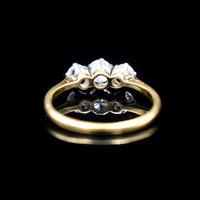 Vintage Diamond Three Stone Trilogy 18ct Gold and Platinum Ring (5 of 11) Vintage Diamond Three Stone Trilogy 18ct Gold and Platinum Ring (5 of 11)