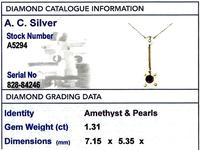 1.31ct Amethyst & Pearl, 15ct Yellow Gold Necklace - Antique c.1910 (7 of 9) 1.31ct Amethyst & Pearl, 15ct Yellow Gold Necklace - Antique c.1910 (7 of 9)