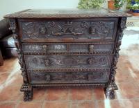 Carved Italian Walnut Chest of Drawers 5 Drawers 1760 (10 of 10) Carved Italian Walnut Chest of Drawers 5 Drawers 1760 (10 of 10)