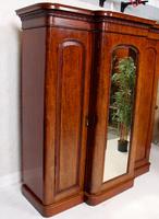 Triple Breakfront Wardrobe Mirrored Mahogany 19th Century (10 of 13) Triple Breakfront Wardrobe Mirrored Mahogany 19th Century (10 of 13)