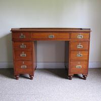 Teak Pedestal Desk (10 of 10) Teak Pedestal Desk (10 of 10)