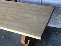 Large French Bleached Oak Trestle Farmhouse Dining Table (12 of 14) Large French Bleached Oak Trestle Farmhouse Dining Table (12 of 14)