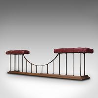 Antique Fender Seat, English, Brass, Leather, Fireside Bench, Victorian c.1880 (3 of 12) Antique Fender Seat, English, Brass, Leather, Fireside Bench, Victorian c.1880 (3 of 12)