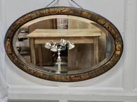 Black Lacquer Chinoiserie Oval Wall Mirror (2 of 6) Black Lacquer Chinoiserie Oval Wall Mirror (2 of 6)
