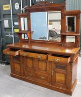 1910's Good Large Carved Oak Sideboard with Mirror Back (2 of 7) 1910's Good Large Carved Oak Sideboard with Mirror Back (2 of 7)