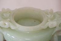 Carved Jade Twin Dragon Handled Tripod Incense Censer (16 of 18) Carved Jade Twin Dragon Handled Tripod Incense Censer (16 of 18)