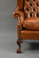Fine Large Antique Deep Buttoned Leather Wing Chair (8 of 15) Fine Large Antique Deep Buttoned Leather Wing Chair (8 of 15)