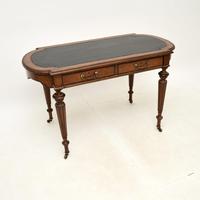 Antique Victorian Burr Walnut Writing Table / Desk