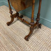 Spectacular Figured Walnut Inlaid Victorian Antique Work Box / Side Table (8 of 8) Spectacular Figured Walnut Inlaid Victorian Antique Work Box / Side Table (8 of 8)