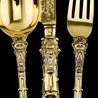 Antique Victorian Solid Silver Gilt Traveling / Christening Cutlery Set - Martin Hall & Co. 1872 (6 of 22) Antique Victorian Solid Silver Gilt Traveling / Christening Cutlery Set - Martin Hall & Co. 1872 (6 of 22)