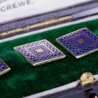 Art Deco Blue Enamel & 18 Carat Gold Cufflinks c.1920 (3 of 6) Art Deco Blue Enamel & 18 Carat Gold Cufflinks c.1920 (3 of 6)
