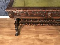 Victorian Carved Oak Desk Library Table (17 of 25) Victorian Carved Oak Desk Library Table (17 of 25)