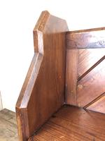 Antique Pitch Pine Church Pew with Enamel Number 28 (7 of 12) Antique Pitch Pine Church Pew with Enamel Number 28 (7 of 12)