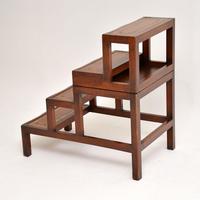 Antique Mahogany & Leather Folding Library Steps / Coffee Table (6 of 11) Antique Mahogany & Leather Folding Library Steps / Coffee Table (6 of 11)