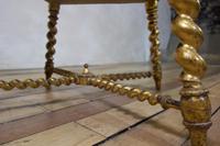 19th Century French Square Giltwood & Upholstered Stool Ottoman - Table (6 of 10) 19th Century French Square Giltwood & Upholstered Stool Ottoman - Table (6 of 10)