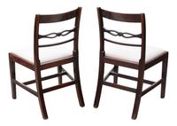 Pair of Georgian mahogany dining side hall bedroom chairs C1800 (7 of 7) Pair of Georgian mahogany dining side hall bedroom chairs C1800 (7 of 7)