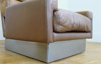 Vintage 1970s Leather & Brushed Steel Armchair by Roche Bobois (9 of 13) Vintage 1970s Leather & Brushed Steel Armchair by Roche Bobois (9 of 13)