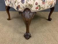 Upholstered Walnut Wing Armchair (6 of 9) Upholstered Walnut Wing Armchair (6 of 9)
