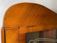 Art Deco Walnut Curved Bookcase Display Storage Cabinet (14 of 29) Art Deco Walnut Curved Bookcase Display Storage Cabinet (14 of 29)