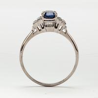 Vintage 1.05 Carat Sapphire & 0.12 Carat Diamond Solitaire Engagement Ring c.1940 (3 of 7) Vintage 1.05 Carat Sapphire & 0.12 Carat Diamond Solitaire Engagement Ring c.1940 (3 of 7)