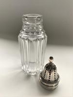 Rare Sheffield Assayed Georgian Silver & Glass Pepper Caster (5 of 6) Rare Sheffield Assayed Georgian Silver & Glass Pepper Caster (5 of 6)