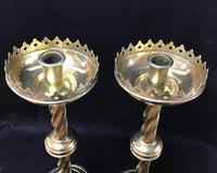 Pair of Wonderful Large Brass Gothic Revival Altar Candlesticks (4 of 7) Pair of Wonderful Large Brass Gothic Revival Altar Candlesticks (4 of 7)