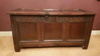 Antique George I Period Oak Three Panel Coffer c.1720 (7 of 7) Antique George I Period Oak Three Panel Coffer c.1720 (7 of 7)